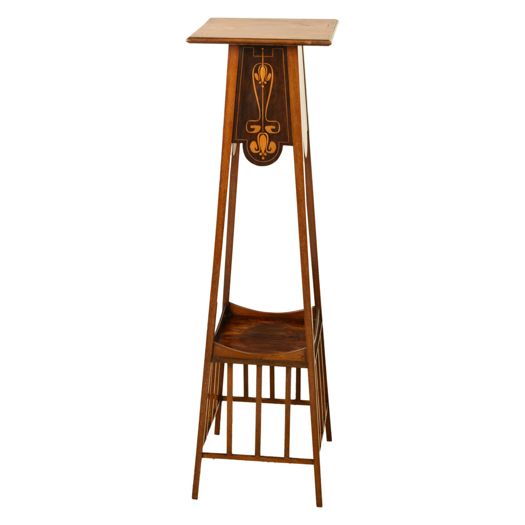 Antique Art Nouveau Inlaid Mahogany Leonard Wyburd Liberty & Co Plant Stand 1905