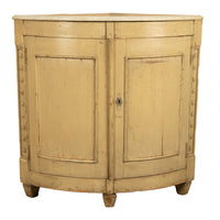 Antique 18thC Swedish Painted Gustavian Marble Top Corner Cupboard Cabinet 1780