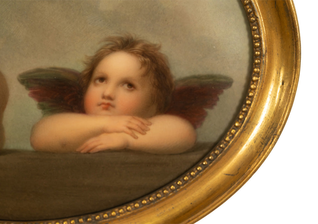 Genuine Antique KPM Berlin Porcelain Hand Painted Raphael's Angels Putti 1890