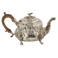 Antique George III Sterling Silver Rococo Teapot London John Wakefield 1819