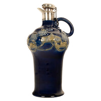Antique Art Nouveau Royal Doulton Lambeth Whiskey Jug Silver Mounts London 1903