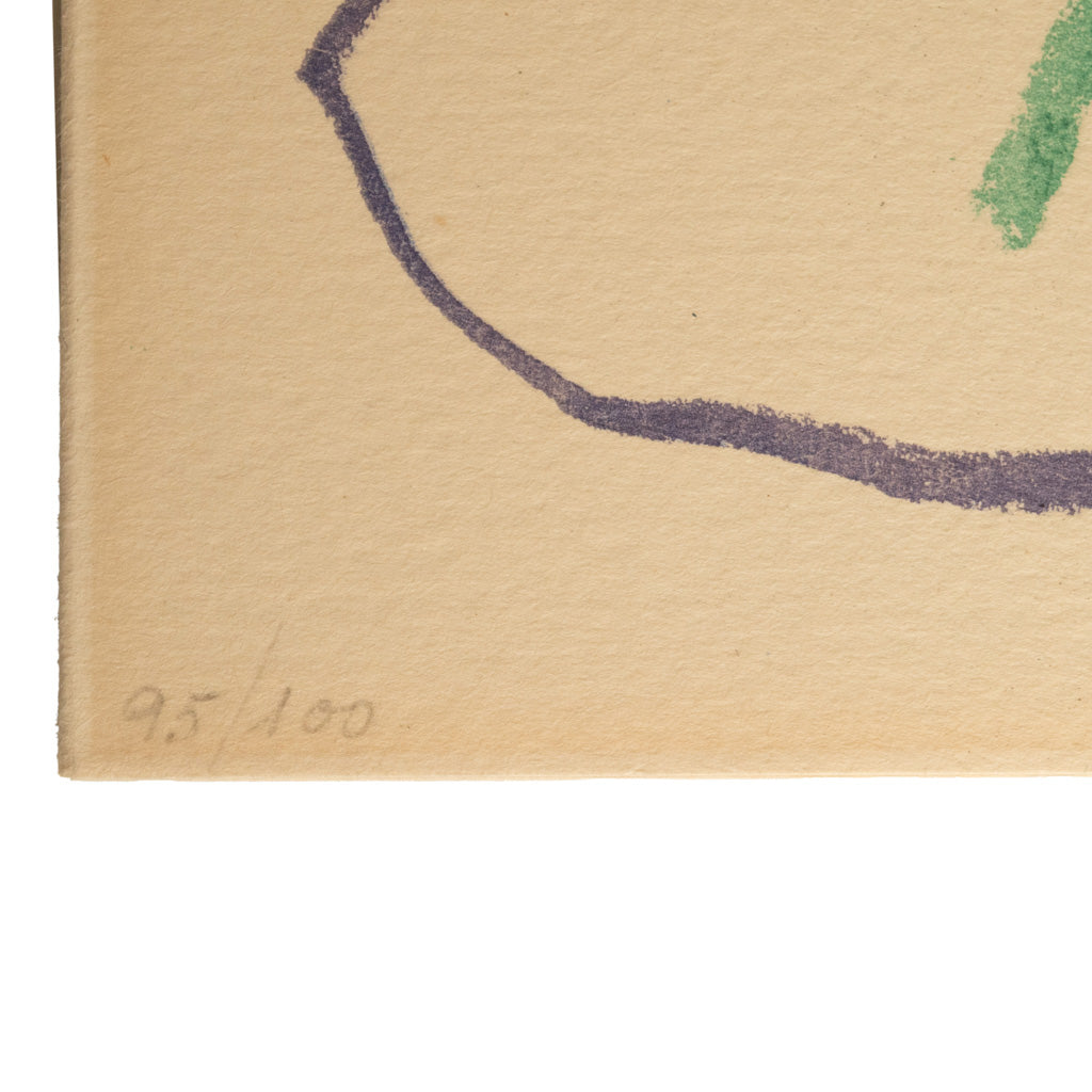 Original Signed & Numbered Surrealist Color Lithograph Obra Inèdita Recent VIII by Joan Miró, 1964