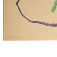 Original Signed & Numbered Surrealist Color Lithograph Obra Inèdita Recent VIII by Joan Miró, 1964