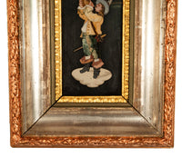 Antique Italian Grand Tour Pietra Dura Marble Picture Cavalier Musketeer 1880