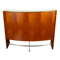 Mid Century Modern Danish Steel & Teak "Boomerang" Dry Bar by Eric Buch for Drylund 1960