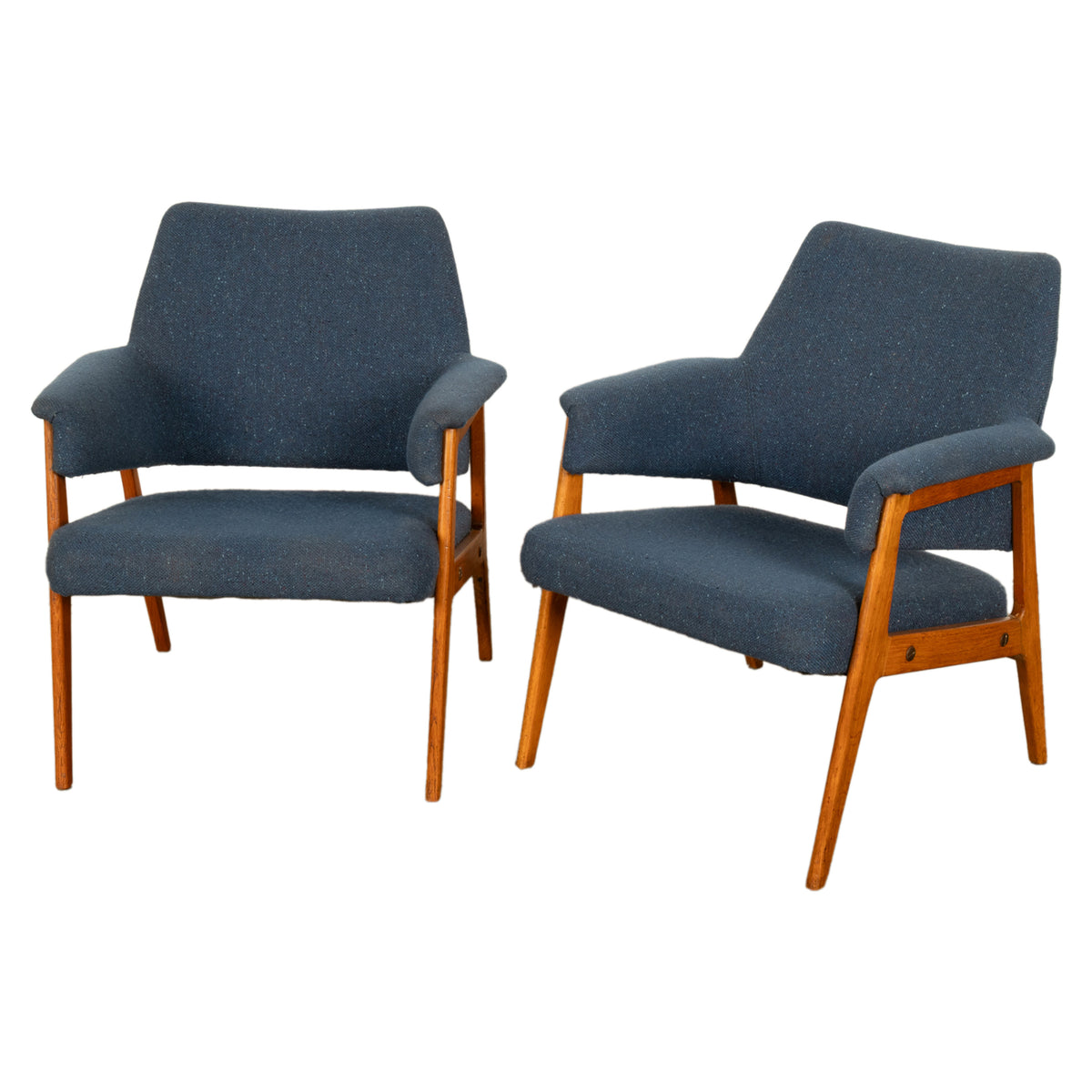 Pair Danish MId Century Modern Arm Chairs Karl-Erik Ekselius for JOC Möbler 1960