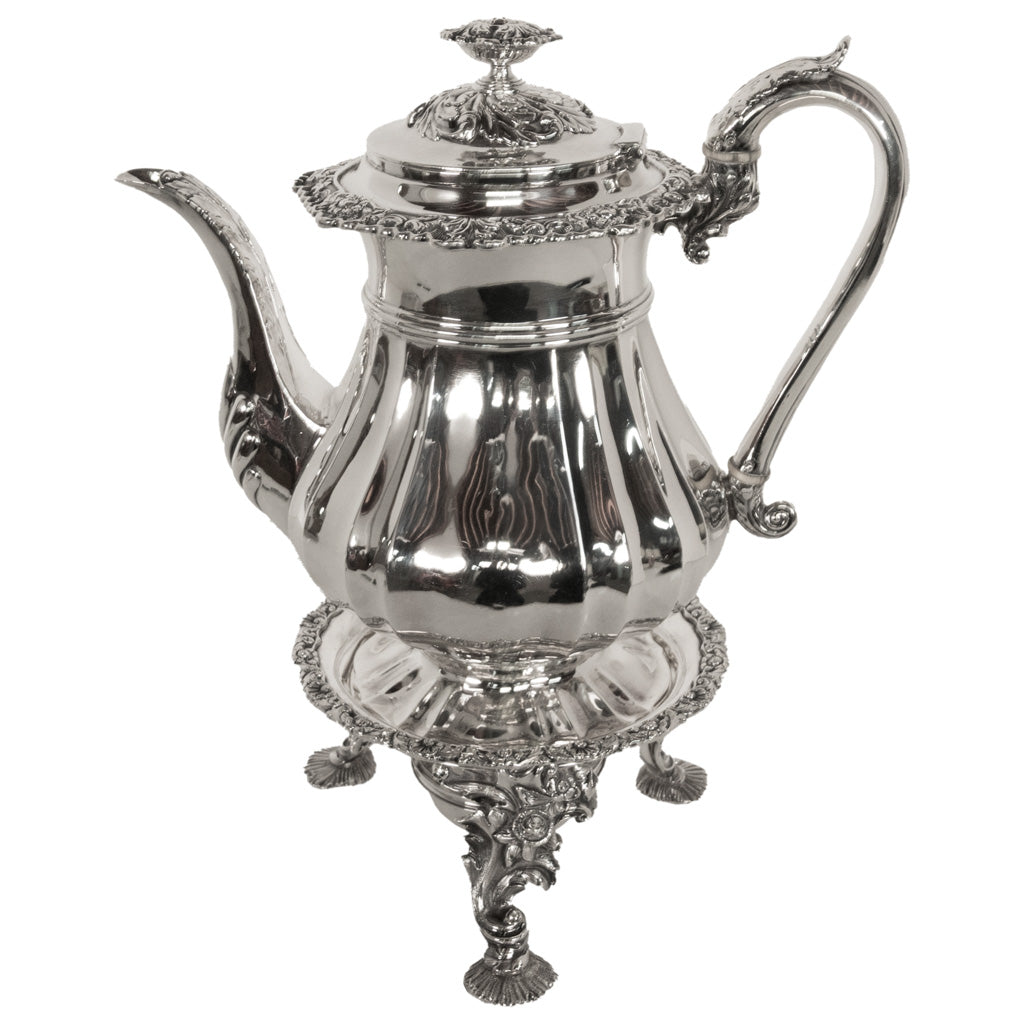 Antique Georgian Sterling Silver Coffee Pot Stand Joseph Angell Eley London 1824