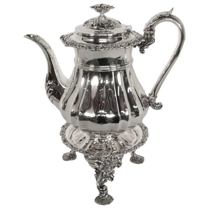 Antique Georgian Sterling Silver Coffee Pot Stand Joseph Angell Eley London 1824