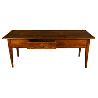 Antique Early 19th Century French Provincial Farmhouse Fruitwood Serving Kitchen Table 1820