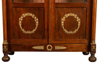 Antique French Empire Mahogany Ormolu Bookcase Bibliotheque Display cabinet 1810