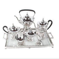 Antique American Art Deco Sterling Silver Tea Coffee Service Richard Dimes 1925