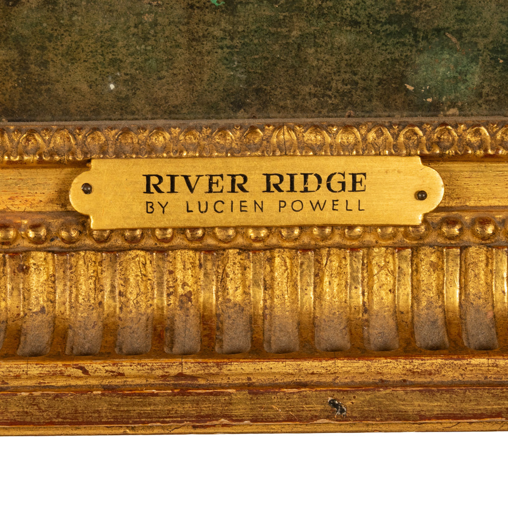 Antique American Impressionist Luminist Painting "River Ridge" Virginia by Lucien Whiting Powell, 1890