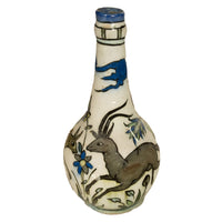 Antique 19th C Ottoman Persian Islamic Qajar Period Iznik Pottery Bottle Vase