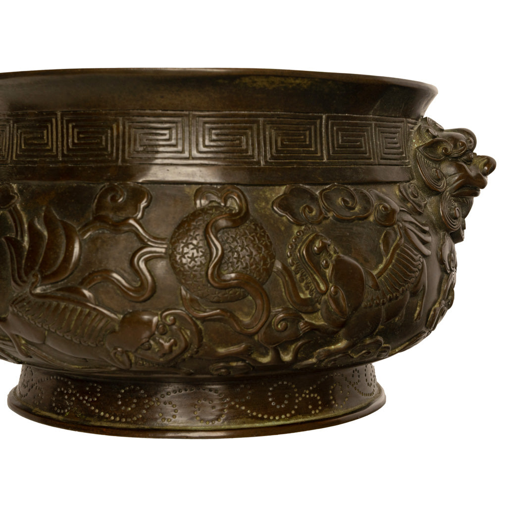Antique 18th Century Cast Bronze Chinese Qing Dynasty Censer Xuande Mark, Circa 1780