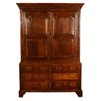 Antique 18thC Georgian Oak Welsh Livery Housekeepers Press Cupboard Cabinet 1740