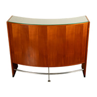 Mid Century Modern Danish Steel & Teak "Boomerang" Dry Bar by Eric Buch for Drylund 1960