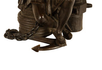 Fine Antique French School Bronze Sculpture Statue of Christopher Columbus 1870