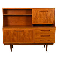 Mid Century Modern Danish Style Teak Credenza Bar Sideboard Buffet G Plan 1960s