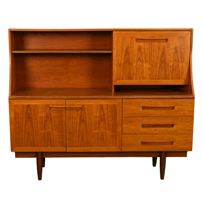 Mid Century Modern Danish Style Teak Credenza Bar Sideboard Buffet G Plan 1960s