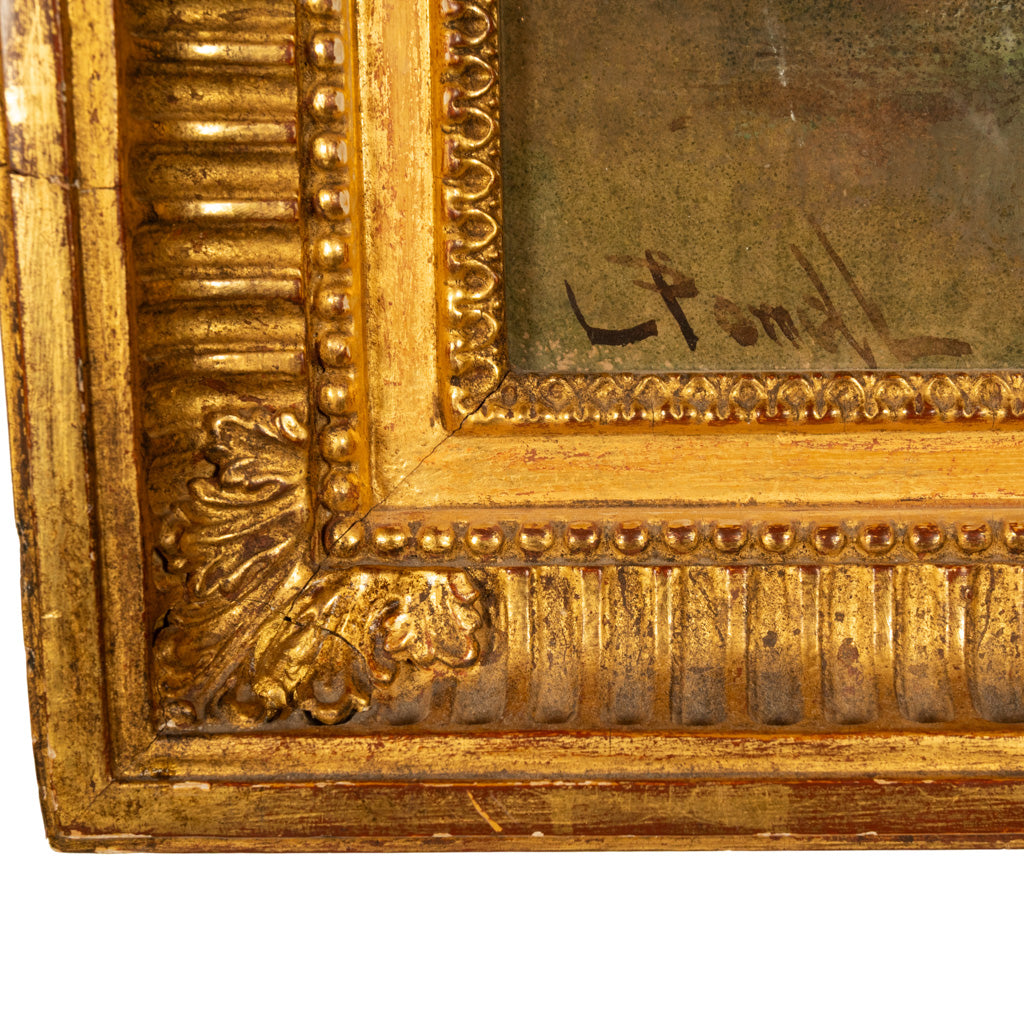 Antique American Impressionist Luminist Painting "River Ridge" Virginia by Lucien Whiting Powell, 1890