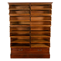 Antique Mercantile Store Shop Display 18 Drawer Pine Haberdashery Cabinet 1900