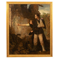 Pair French Franco-Prussian Historical Military War Propaganda Oil Paintings by Charles Louis Muller, 1870