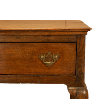 Antique 18thC Georgian Oak Welsh Two Drawer Dresser Base Server Side Table 1760