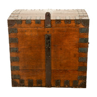 Antique Oak Iron Large Silver Chest Downton Abbey Highclere Castle C.F. Hancock London Circa 1850