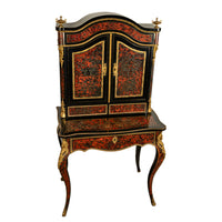 Antique Ebonized Boulle Ormolu Desk Cabinet Bonheur du Jour by Nordisk Kunst & Mobel-Etablissement Denmark