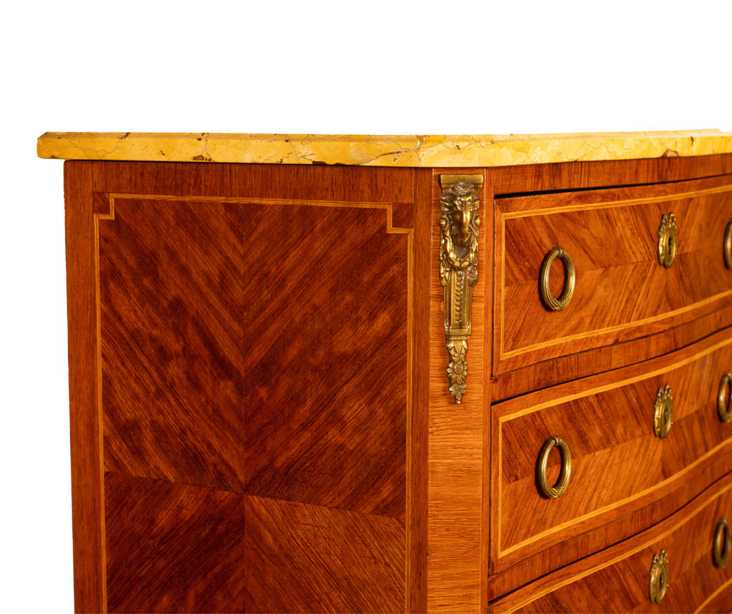 Pair Antique French Semainier Ormolu Marble Chests of Drawers by Kahn & Cie 1895