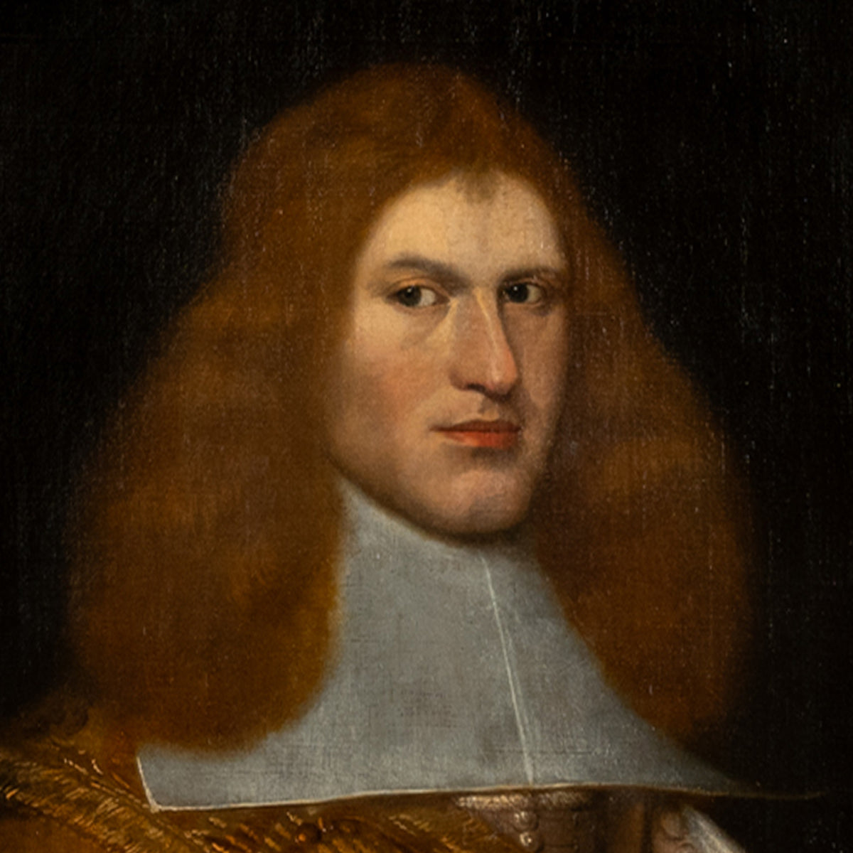 Antique 17th Century Dutch Old Master Oil Canvas Painting Portrait of a Nobleman by Gerard Ter Borch circa 1650