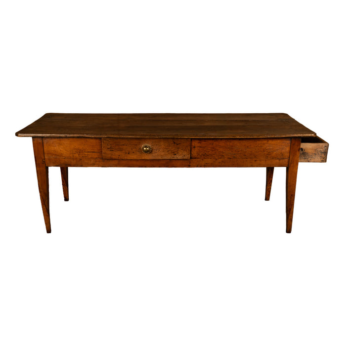 Antique Early 19th Century French Farmhouse Fruitwood Serving Kitchen Table 1820