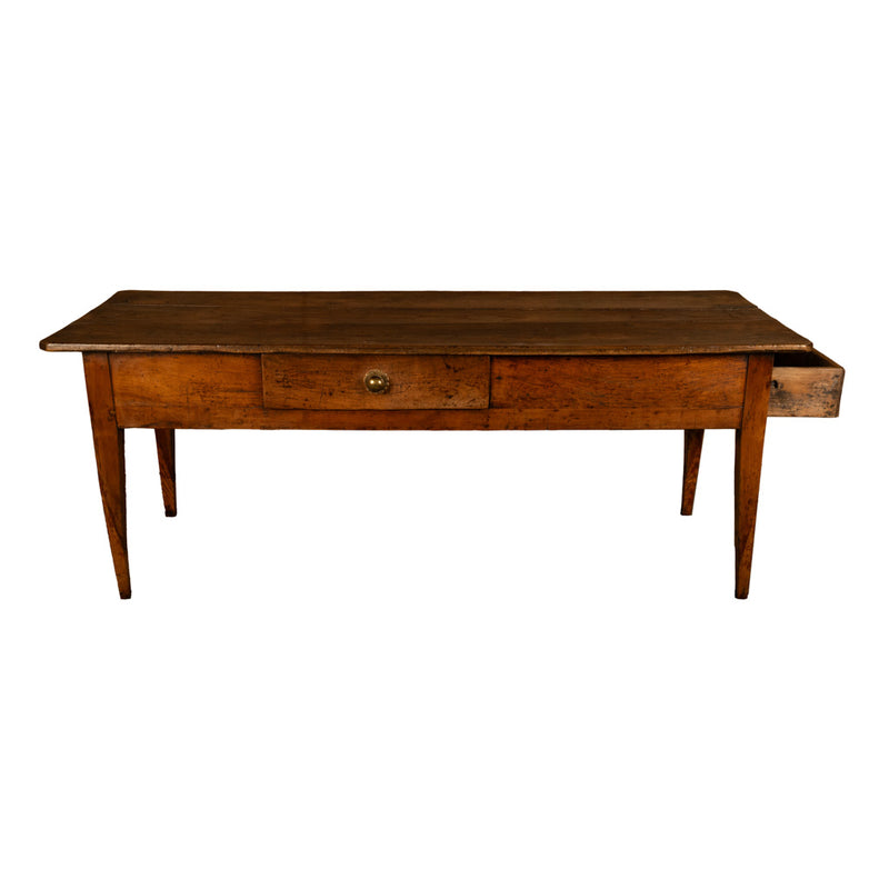 Antique Early 19th Century French Provincial Farmhouse Fruitwood Serving Kitchen Table 1820