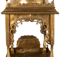 Large Antique East Indian Brass Hindu Altar Temple Statue Shrine Mandir 1880