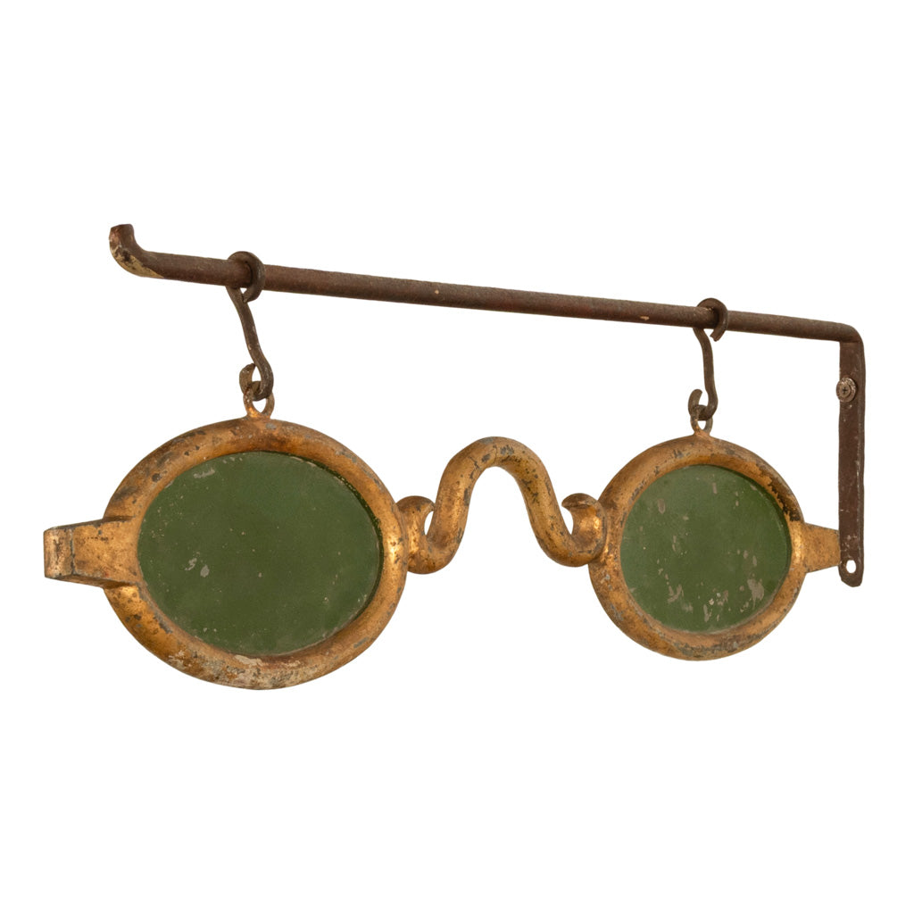 Antique American Gilt Cast Iron Optometrist Trade Mercantile Store Sign NY 1880