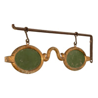 Antique American Gilt Cast Iron Optometrist Trade Mercantile Store Sign NY 1880