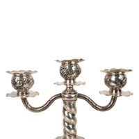 Pair Art Deco Swedish Silver 3 Branch Candelabras Candlesticks C.G.Hallberg 1927