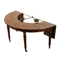 Antique Georgian Regency Mahogany Horseshoe Hunt Wine Tasting Social Table 1820