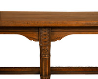 Large Antique Renaissance Carved Walnut Refectory Dining Table by Kittinger 1915