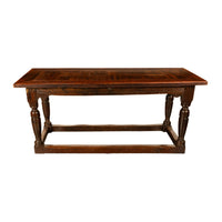 Antique 18th Century French Oak Country Parquetry Refectory Dining Table 1680