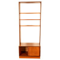 Mid Century Modern Danish Style Teak G Plan Form Five Two Section Bookcase 1967