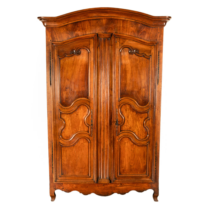 Antique 18th Century French Fruitwood Louis XV Provincial Armoire Wardrobe 1760