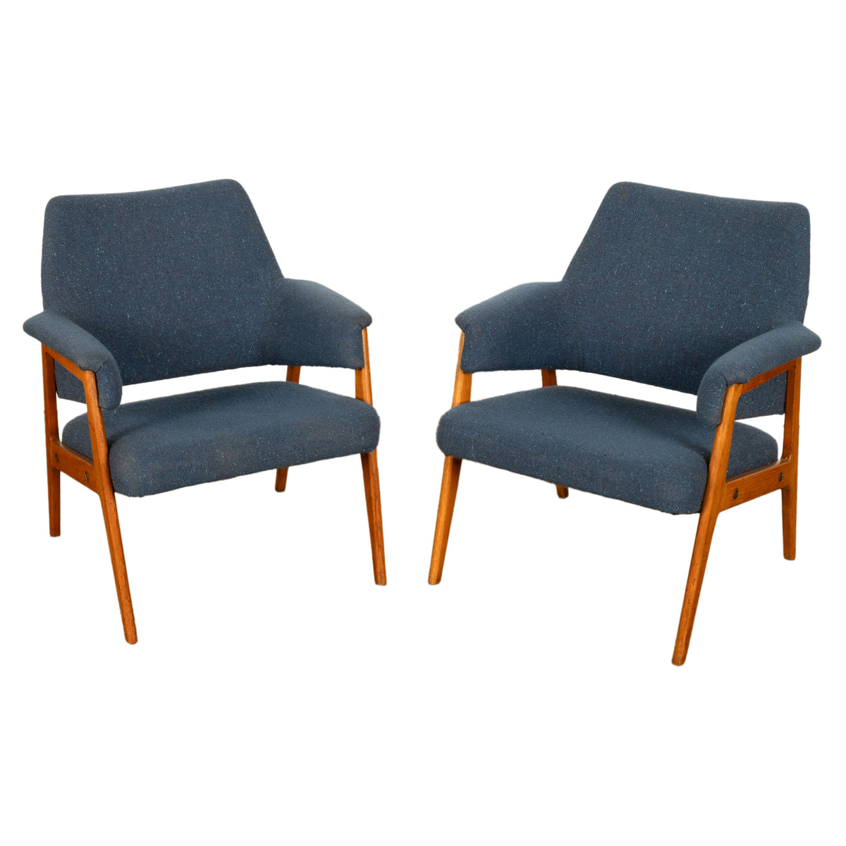 Pair Danish MId Century Modern Arm Chairs Karl-Erik Ekselius for JOC Möbler 1960