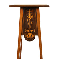 Antique Art Nouveau Inlaid Mahogany Leonard Wyburd Liberty & Co Plant Stand 1905