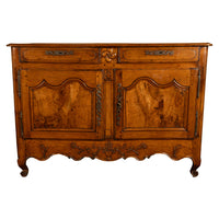 Antique 18th C French Provincial Louis XV Carved Walnut Sideboard Buffet 1780