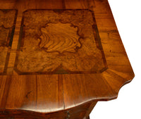 Antique Austrian Baroque Inlaid Walnut Burl Chest of Drawers Dresser Commode 1760