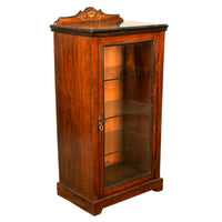 Antique 19th C Inlaid Rosewood Sheet Music Cabinet Display Cabinet Vitrine 1870