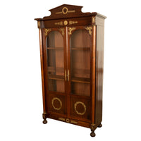 Antique French Empire Mahogany Ormolu Bookcase Bibliotheque Display cabinet 1810