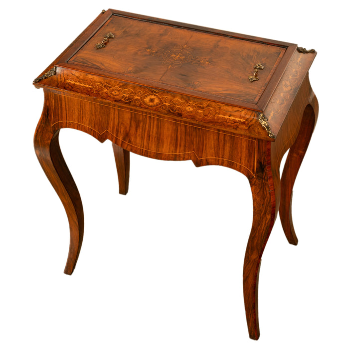 Antique French Marquetry Rosewood & Ormolu Jardiniere Wine Celarette Table 1860