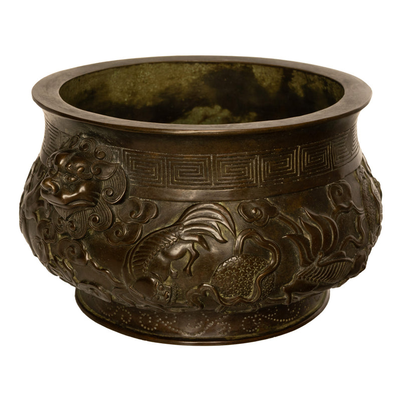 Antique 18th Century Cast Bronze Chinese Qing Dynasty Censer Xuande Mark, Circa 1780